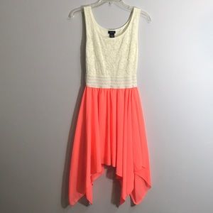 Rue 21 Cream/Coral Dress- Medium